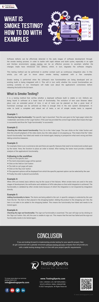 What is Smoke Testing How to do with EXAMPLES