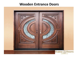Wooden Entrance Doors in Dubai