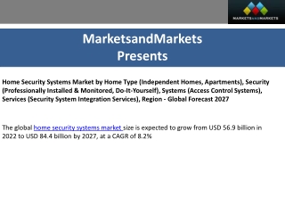 Innovations In The Home Security Systems Market