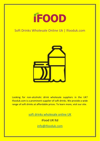 Soft Drinks Wholesale Online Uk