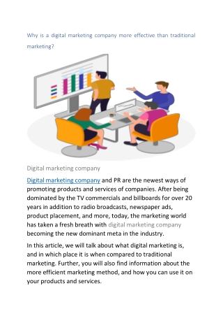 Why is a digital marketing company more effective than traditional marketing?