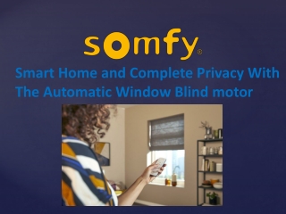 Smart Home and Complete Privacy With The Automatic Window Blind motor