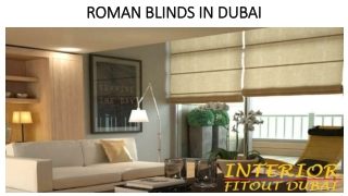 Roman Blinds In Dubai