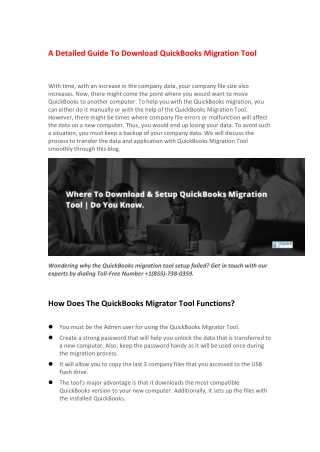 A Detailed Guide To Download QuickBooks Migration Tool