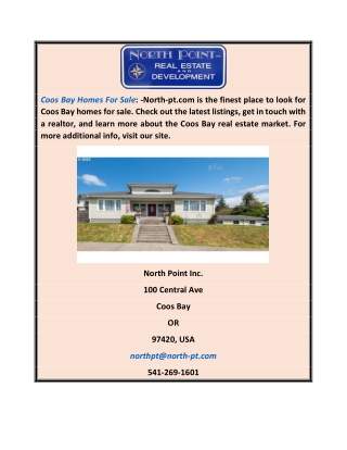 Coos Bay Homes For Sale | North-pt.com