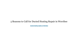 _ducted heating repairs in Werribee