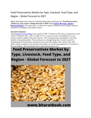 Feed Preservatives Market by Type