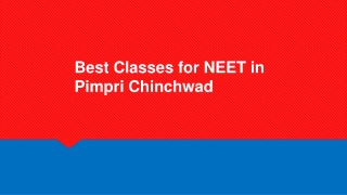 Best Classes for NEET in Pimpri Chinchwad