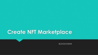 Create NFT Marketplace