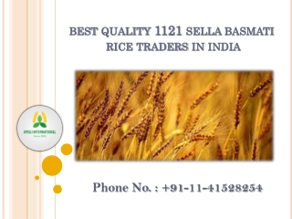 Best Quality 1121 Sella Basmati Rice Traders in India