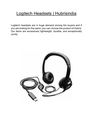 Logitech Headsets  | Hubrisindia