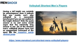 Volleyball Shortest Men’s Players