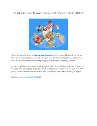 The Ultimate Guide to Your eCommerce Business's Financing Options