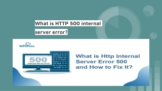 What is HTTP 500 internal server error and How to Fix It?