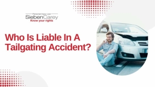 Who Is Liable In A Tailgating Accident?
