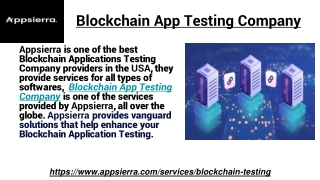 Blockchain App Testing Company