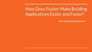Mean-How Does Flutter Make Building Applications Easier and Faster