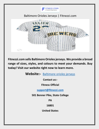 Baltimore Orioles Jerseys  Fitnezzi