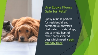 Are Epoxy Floors Safe for Pets