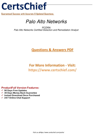 Free PCDRA Palo Alto Networks Certified Detection Dumps