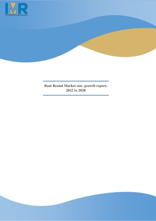 Boat Rental Market size, growth report, 2022 to 2028