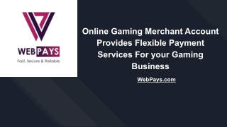 Online Gaming Merchant Account Provides Flexible Payment Services For your Gaming Business