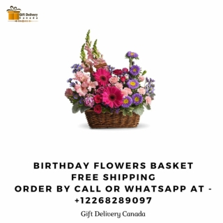 Birthday Flowers Basket Free Shipping Order by call or WhatsApp at -  12268289097