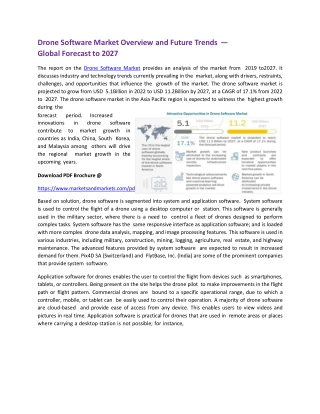 Drone Software Market Overview and Future Trends