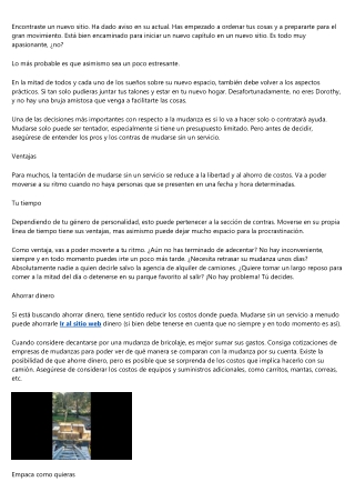 Mudanzas Criss recomienda proseguir estos consejos ya antes de mudarte
