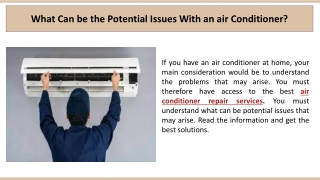 What Can be the Potential Issues With an air Conditioner