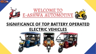 Significance of top battery operated electric vehicles