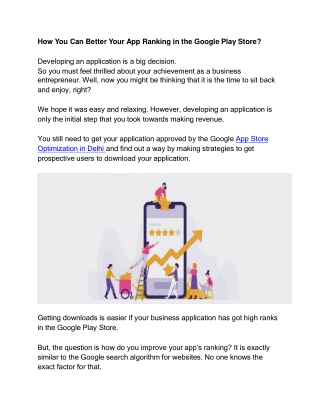 How You Can Better Your App Ranking in the Google Play Store