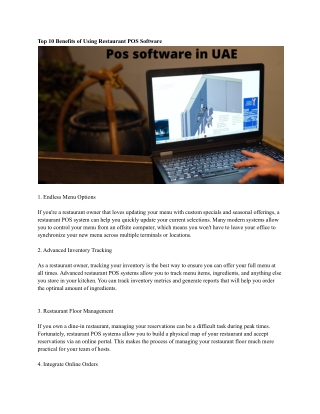 Pos software in UAE