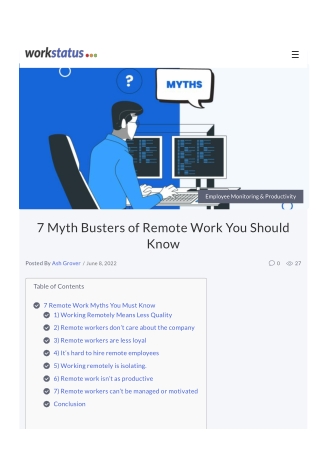 7 Remote work myths you must know