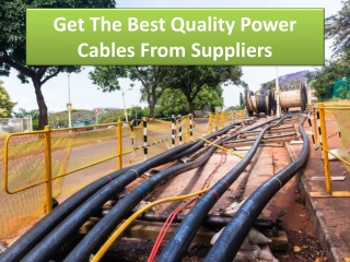 Advantages of power cable lines
