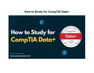 How to Study for CompTIA Data