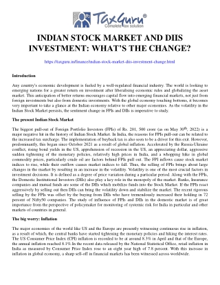 Indian Stock Market and DIIs Investment: What’s the change?