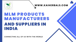 MLM Products Manufacturers In India