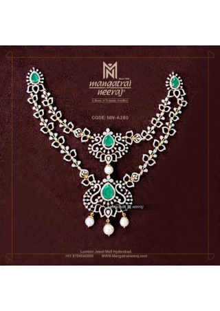 Elegant Diamond Necklace of Two Layers
