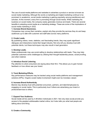 The Importance of Social Media Marketing in 2022