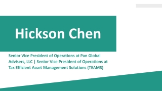 Hickson Chen - A Motivated and Organized Professional