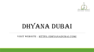 Dhyana Dubai, Best Yoga Studio in Dubai