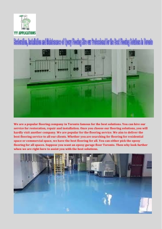 YYAPPLICATION the best concrete Flooring Contractors in canada