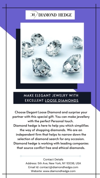 Loose Diamonds to make elegant jewelry