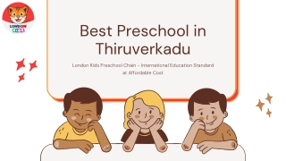 Best Preschool in Thiruverkadu, Best Playschool in Thiruverkadu