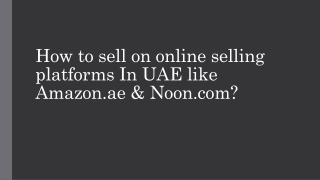 How to sell on online selling platforms In