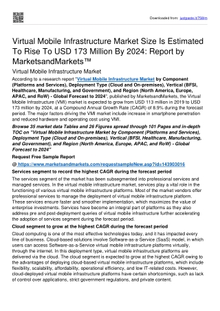 Virtual Mobile Infrastructure Market Surge Valuation Of USD 173 million By 2024