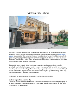 Victoria City Lahore