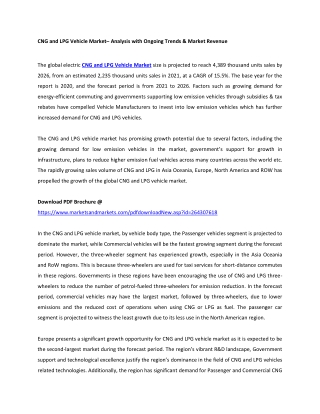 CNG and LPG Vehicle Market- Global Forecast to 2026