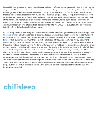 Chilisleep™ Announces Sleep Tech Collaboration With ...